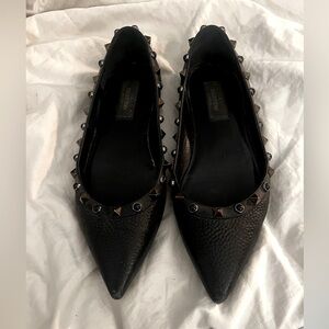 Black snake rockstud Valentino flats